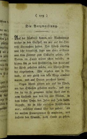 Die Verzweiflung.