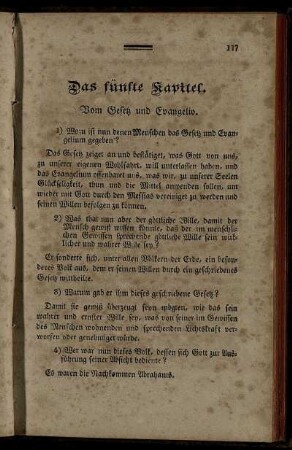Das fünfte Kapitel. Vom Gesetz und Evangelio.