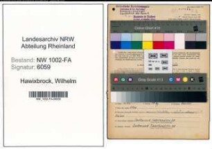 Entnazifizierung Wilhelm Hawixbrock, geb. 09.08.1901 (Schichtfuehrer)
