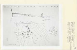 Evangelische Akademie, Berlin-Gatow (Diplomarbeit bei Willy Kreuer): Lageplan 1:500 und Perspektivische Ansicht