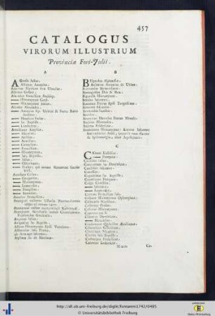Catalogus Virorum Illustrium Provinciae Fori-Julii.