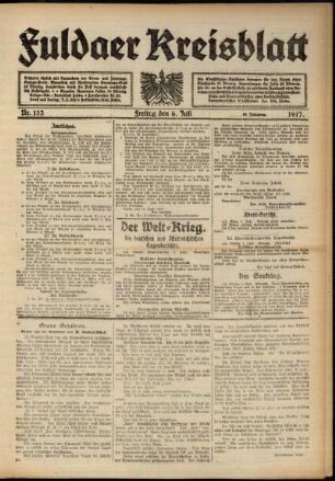 Ausgabe vom Freitag, den 06. Juli 1917.