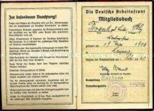 Mitgliedsbuch der Deutschen Arbeitsfront