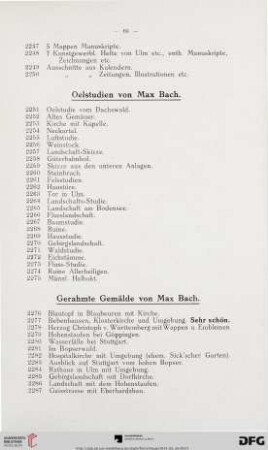 Oelstudien von Max Bach (Nr. 2251-2275)