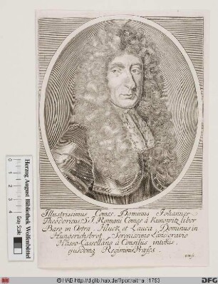 Bildnis Johann Dietrich Frhr. von Kunowitz (1684 Reichsgraf)