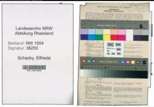 Entnazifizierung Elfriede Schacky , geb. 15.02.1904 (Postarbeiterin)