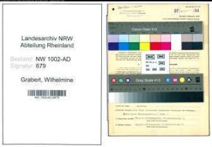Entnazifizierung Wilhelmine Grabert, geb. 16.11.1906 (Stenotyp.)