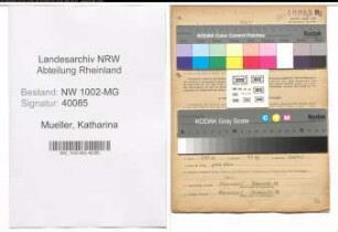 Entnazifizierung Katharina Mueller , geb. 09.12.1901 (Hausangest.)