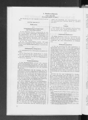 2. Bundeswahlgesetz vom 7. Mai 1956