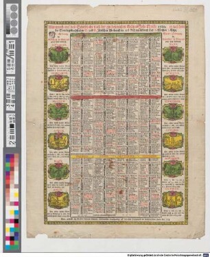 Almanach auf das Schaltjahr nach der gnadenreichen Geburt Jesu Christi 1780. in welchem die Sonntagsbuchstaben B. und A. Zwischen Weihnachten und Aschermittwoch sind 6. Wochen 3. Täge