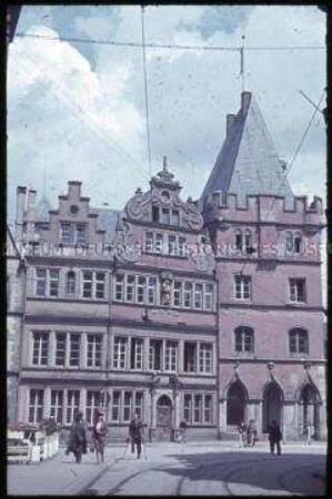 Fachwerkhäuser in der Dietrichstraße in Trier