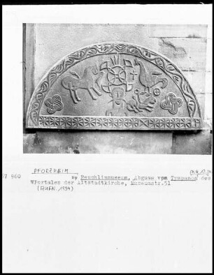 Abguss Tympanon des Westportals der Altstädter Pfarrkirche