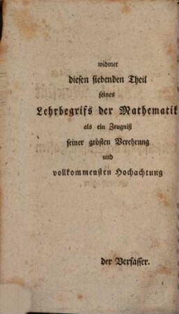 Lehrbegrif der gesamten Mathematik, 7. Die Optik und Perspectiv