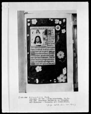Flämisches Gebetbuch — Veronika mit Schweißtuch, Folio 225recto