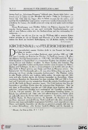 Kirchenbau und Feuersicherheit