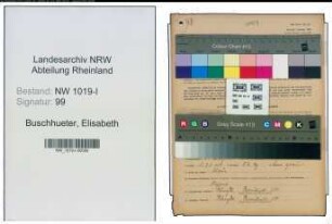 Entnazifizierung Elisabeth Buschhueter , geb. 05.12.1883 ()