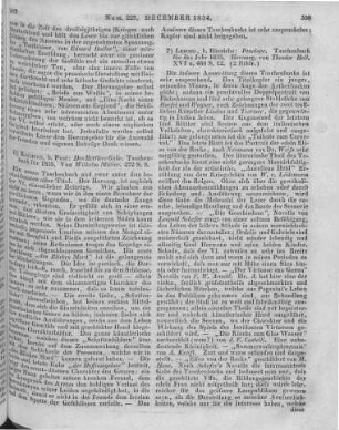 Penelope. Taschenbuch d. Häuslichkeit u. Eintracht gewidmet. Auf das Jahr 1835. Hrsg. v. T. Hell. Leipzig: Hinrichs 1835
