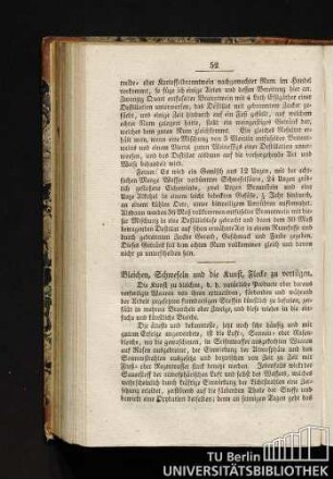 Bleichen, Schwefeln und die Kunst, Flecke zu vertilgen