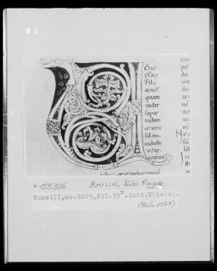 Ms 9109, fol. 93v: Initiale V