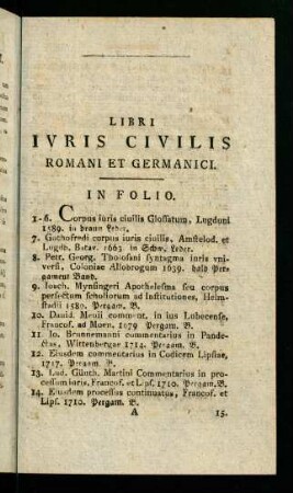 1-28, Libri Iuris Civilis Romani Et Germanici.