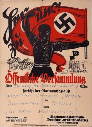 Versammlung der NSDAP-Ortsgruppe Achern: Vor Hitlers Machtergreifung (in Sasbachwalden)