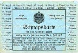 Humoristische Postkarte zur Versorgung im Ersten Weltkrieg