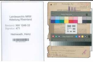 Entnazifizierung Heinz Heimsoeth , geb. 12.08.1886 (Dozent)
