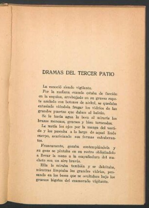 Dramas del tercer patio