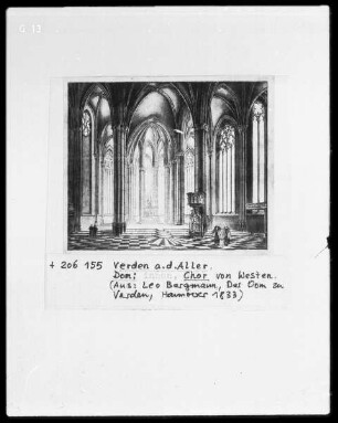 Verden (aller), Dom, innen, Chor von Westen