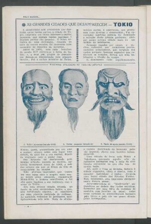 Máscaras utilizadas no teatro japonês