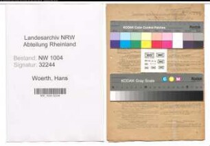 Entnazifizierung Hans Woerth , geb. 11.02.1921 (Schaffner)