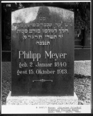 Grabstein von Philipp Meyer (gestorben 1913.10.185)