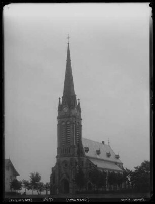 Prischwitz-Storcha. Kreis Bautzen. Dorfkirche Storcha. Ansicht von Südwesten