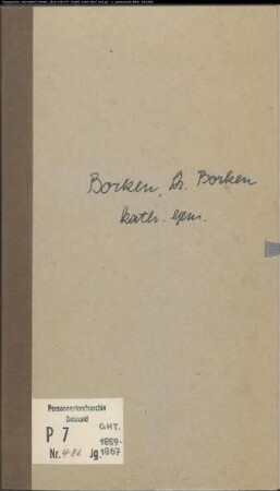 Kirchenbuchduplikat der katholischen Gemeinde Borken (GHT 1859-1867). (Gemeinde: Borken, katholische Gemeinde)