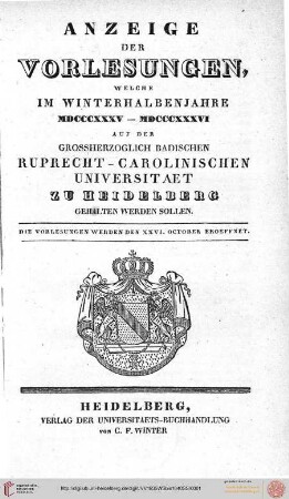 Wintersemester 1835/1836