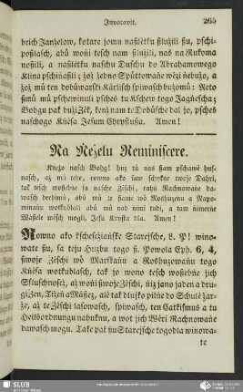 Na Ṅeżelu Reminiscere