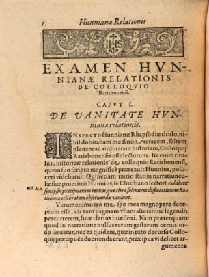 Examen narrationis quam historicae relationis nomine insignitam de colloquio Ratisbonense