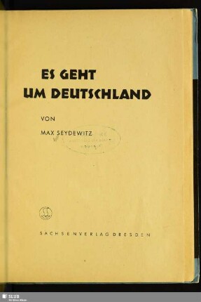 Es geht um Deutschland
