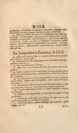 Ex Jurisprudentia Canonica, & Civili.