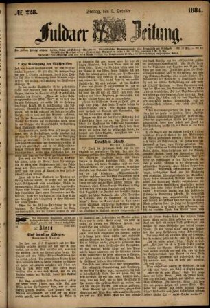 Ausgabe vom Freitag, den 03. Oktober 1884.