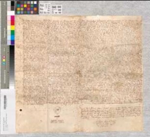 Notariatsinstrument betreffend die Protestation des Dechants und Kapitels von St. Johann und Dionys gegen Bürgermeister und Rat der Stadt Herford wegen ihrer Gerechtsamen.