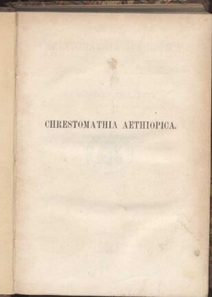 Chrestomathia aethiopica