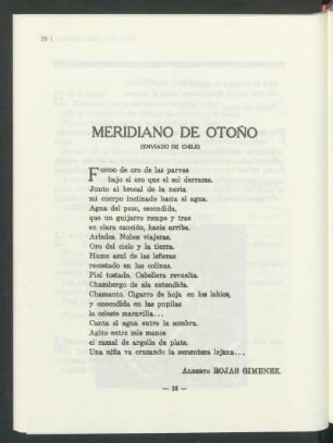 Meridiano de otoño : (Enviado de Chile)