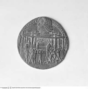 Medaille des Lorenzo de' Medici, Revers mit der Aufschrift LVCTVS PVBLICVS