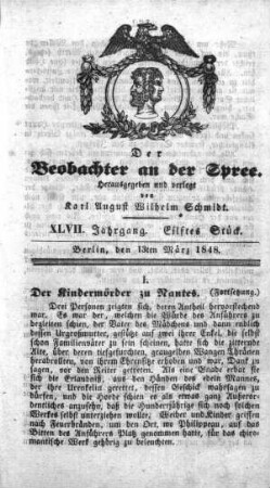 11. Stueck, 13. Maerz 1848