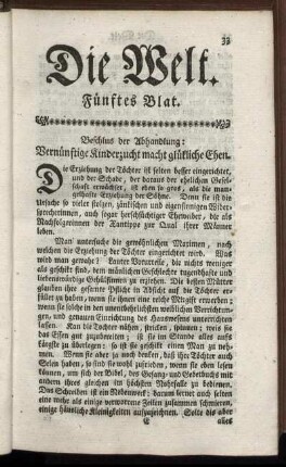 Fünftes Blat.