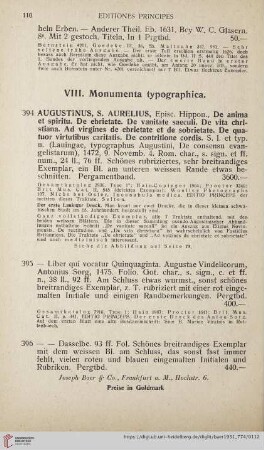 VIII. Monumenta typographica (No. 394 - 406)