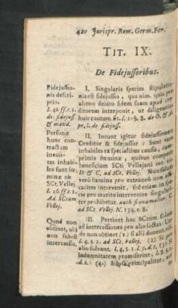 Tit. IX. De Fideiussoribus