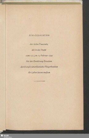 Zum Gedächtnis