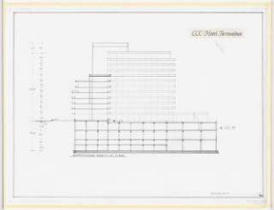 Hotel (»CCC«), Torremolinos: Schnitt 1:200